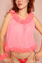 ❤️ 60s Ruffle Camisole & Scrunchie Set