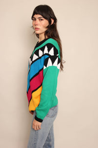 80s Bold Abstract Sweater