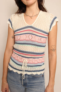 70s Pointelle Knit Shirt