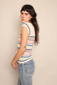 70s Pointelle Knit Shirt