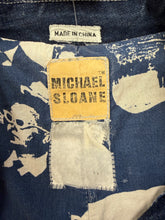 90s Michael Sloan Acid Wash Denim Jacket With Pop Art Lining
