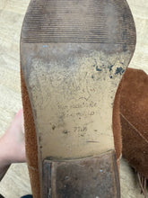90s Brown Suede Fringe Cowboy Boots