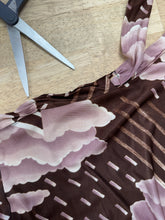 70s Cloud Print Wrap Skirt