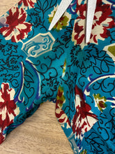 40s Patricia Fair Vivid Blue Floral Rayon Dress