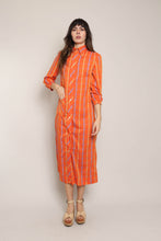 70s Orange Plaid Dress