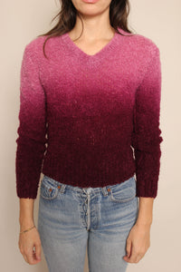 80s Purple Gradient Sweater