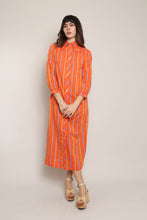 70s Orange Plaid Dress