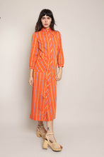 70s Orange Plaid Dress