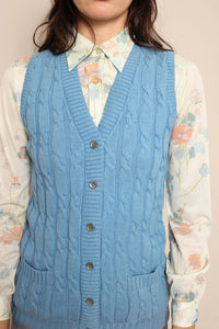 70s Cable Knit Sweater Vest