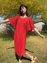 70s Bell Sleeve Gauze Dress