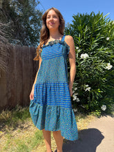 70s Blue Calico Sundress
