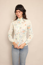 70s Muted Floral Disco Shirt