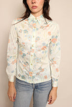 70s Muted Floral Disco Shirt