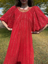 70s Bell Sleeve Gauze Dress