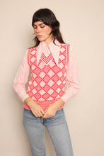 70s Red Sweater Vest