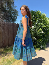 70s Blue Calico Sundress