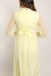 60s Flocked Chiffon Dress