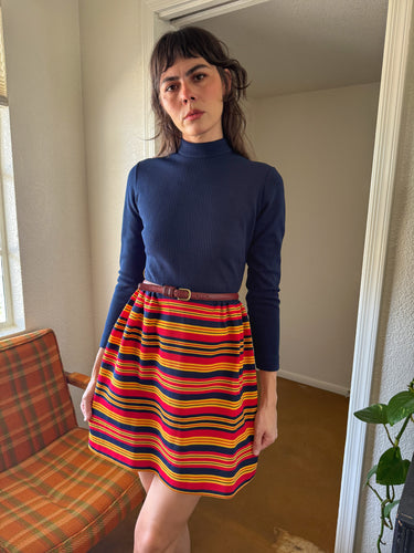60s Mock Neck Collar Mod Dress