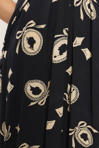 40s Cameo Print Dress