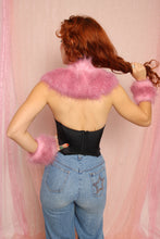 ❤️ Y2K Pink Faux Fur Collar & Cuffs