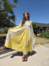 70s Smocked Cotton Maxi Dress