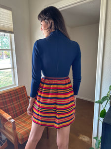 60s Mock Neck Collar Mod Dress