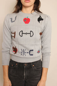 80s Novelty Western Sweater