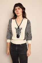 80s Beaded Zebra Sweater