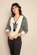 80s Beaded Zebra Sweater