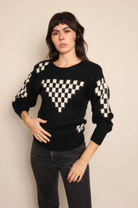80s Checkered Sweater