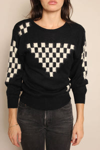 80s Checkered Sweater