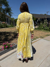 70s Smocked Cotton Maxi Dress