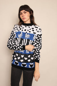 80s Dog Cat & Teddy Bear Sweater