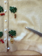 1950s Fruit Berries Knit Cardigan Sweater