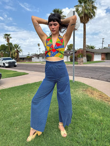 70s Swiss Dot Bell Bottoms