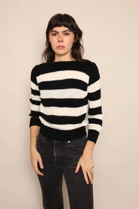 80s Black & White Sweater