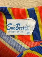 1960s Sue Brett Bold Chevron Striped Mod Shift Dress