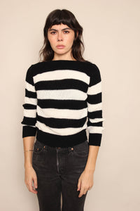 80s Black & White Sweater