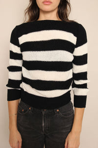 80s Black & White Sweater