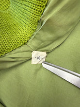 1960s Sebastian Avocado Green Knit Jacket With Large Buttons