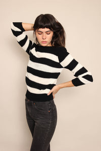 80s Black & White Sweater