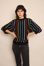 80s Rainbow Striped Sweater