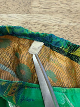 1960s Japanese Novelty Print Green Brocade Pants