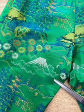 1960s Japanese Novelty Print Green Brocade Pants