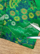 1960s Japanese Novelty Print Green Brocade Pants