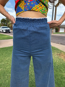 70s Swiss Dot Bell Bottoms