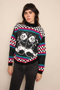 80s Panda Bear Sweater