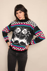 80s Panda Bear Sweater