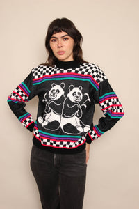 80s Panda Bear Sweater
