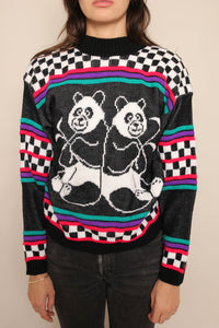 80s Panda Bear Sweater